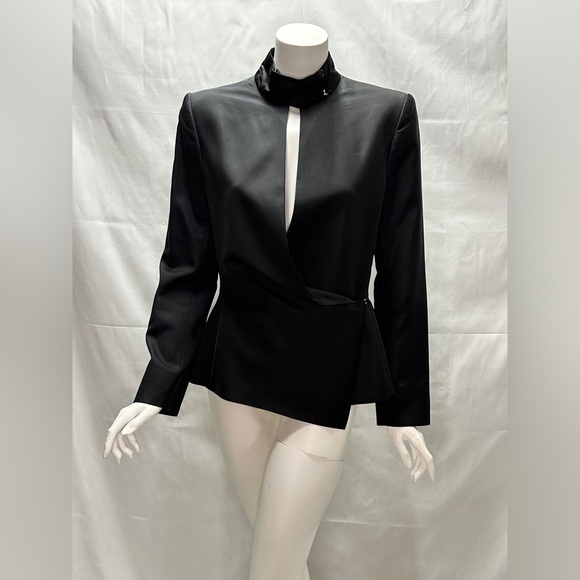 Yves Saint Laurent Black Wool/Rayon Jacket Size 40 - Picture 1 of 11